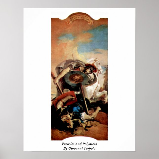 Eteokler och polynices av Giovanni Tiepolo Poster (Framsidan)
