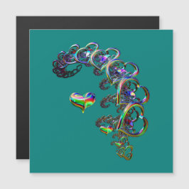 Eteral Cascade of Hearts Magnetic Card