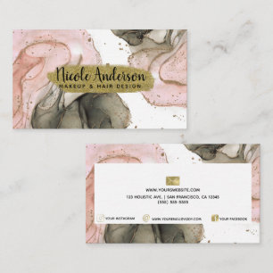 Eteral Moody Rosa Black Guld Inky Fantasy Glam Visitkort