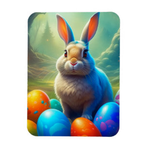 Eteral Påskhare med Eggs Forest Magnet