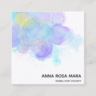 ** Eteral QR. AP46 Abstrakt för Logotypen Glitter Fyrkantigt Visitkort