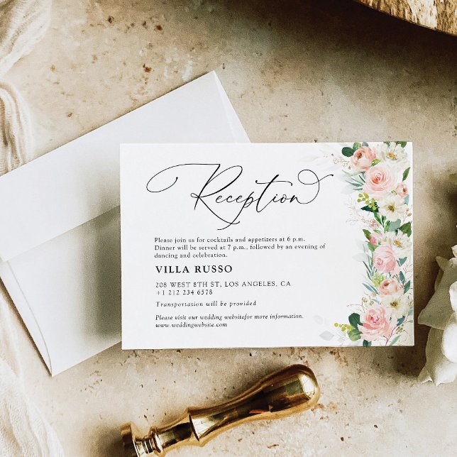 Eteral  Rosa Roes Wedding Reception Tilläggskort (Skapare uppladdad)