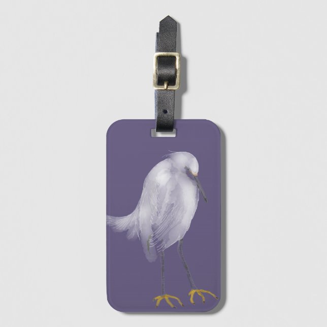 Eteral Snowy Egret Bagagebricka (Framsida vertikal)