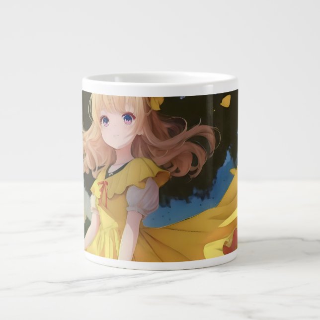 Eterisk Anime Flickporträtt Jätte Mugg Jumbo Mugg (Framsidan)