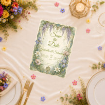 Eterisk Art Nouveau Wisteria Romantisk Bröllop