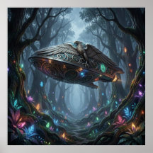 Eterisk bioluminiscent flora och suverän kosmos
