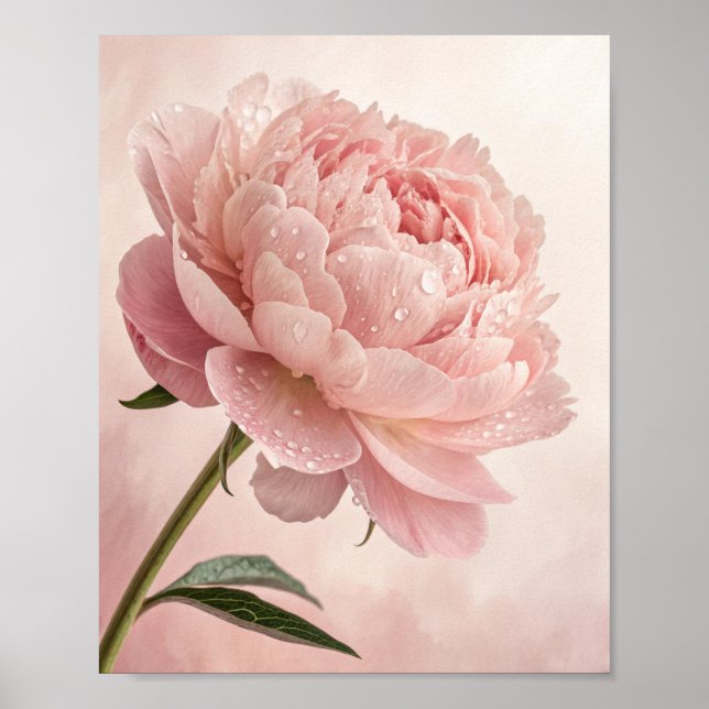 Eterisk blomning: En närbildsporträtt av en daggky Poster (Framsidan)