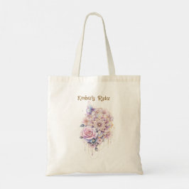 Eterisk blomster-mandala i mjuk pastell elegans tygkasse