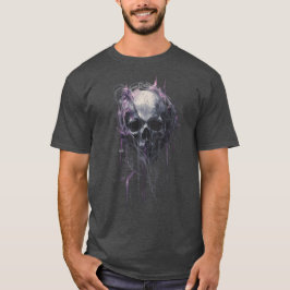 Eterisk Dödskalle Abstrakt Grunge Mörk Konst T-Shi T Shirt