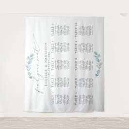 Eterisk Eukalyptus Bröllopsplatskarta/Bordplan