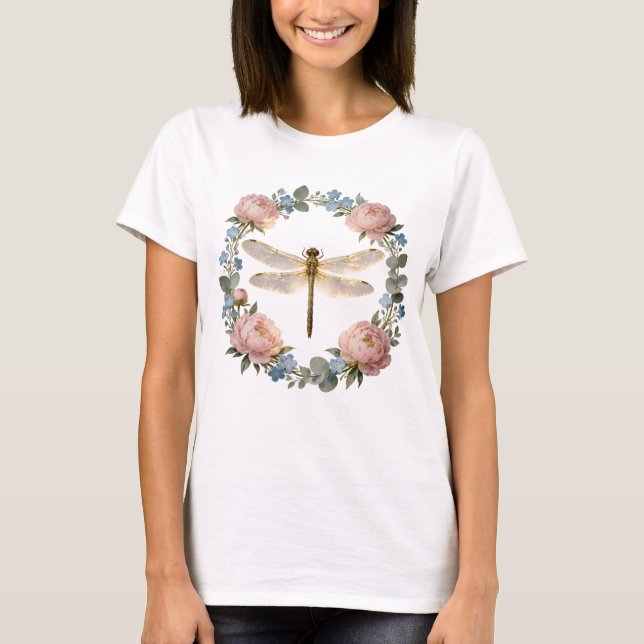 Eterisk Glöd Trollslända Konst T Shirt (Framsida)