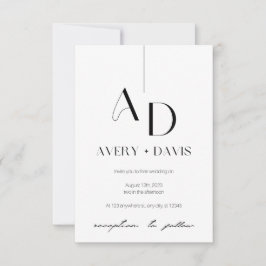 Eterisk Harmoni bröllopsinbjudan Spara Datumet