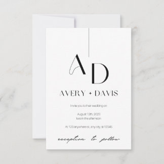 Eterisk Harmoni bröllopsinbjudan Spara Datumet