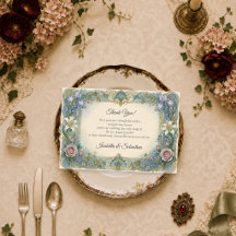 Eterisk jugend blomsterbröllop