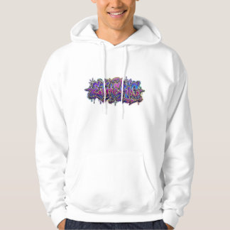 Eterisk Kosmisk Graffiti Typografi Urban Streetwea Hoodie