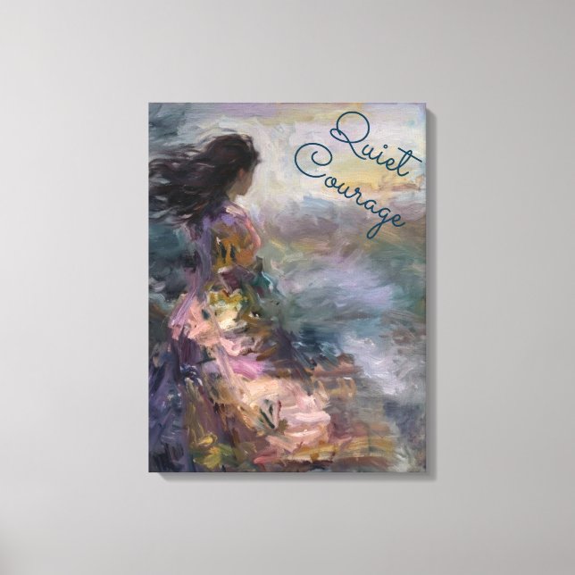 Eterisk kvinna Inspirerande Pastell Impressionist Canvastryck (Framsida)