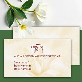 Eterisk Magnolia-blomma, register  Tilläggskort