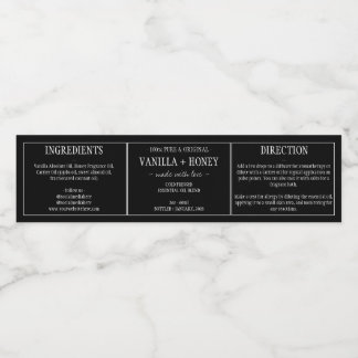 Eterisk oljeetikett vattenflaskor etikett