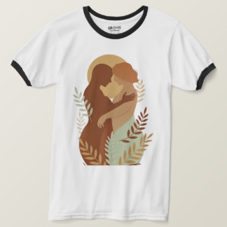 Eterisk Omfamning Konstnärlig Ringar T-shirt - Min