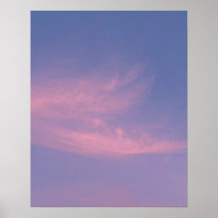 Eterisk Rosa Skymningsmoln Fotografi Fin Konst Poster