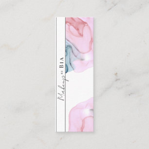 Eterisk Rosa & Teal Glam Skönhet Sminkartist Mini Visitkort
