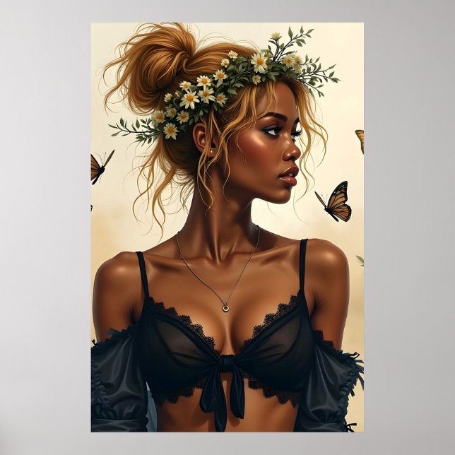 Eterisk skönhet i blom poster (Framsidan)