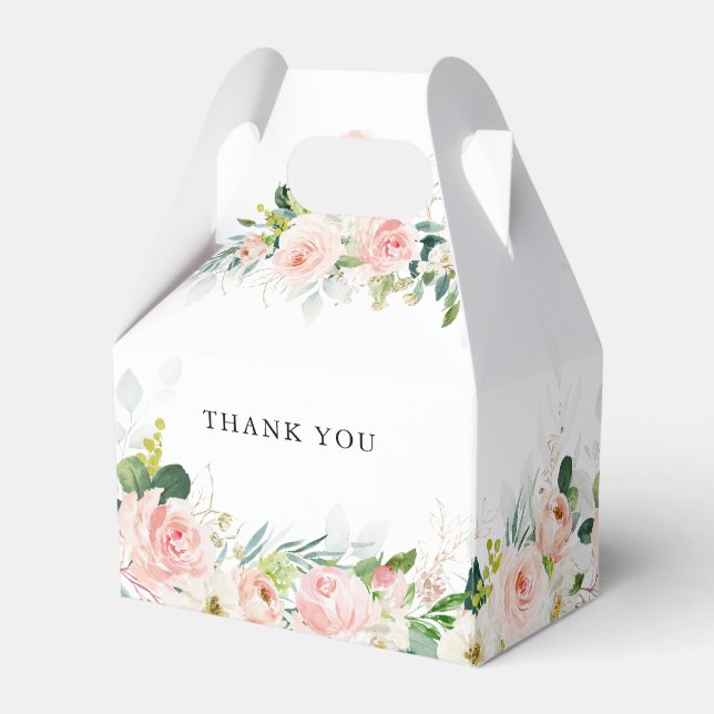 Eteriska rosor i rosa bröllopslåda presentaskar (Baksidan Sidan)