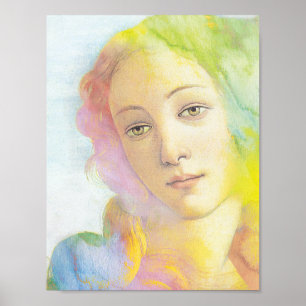 Eteriska Venus med vattenfärghår Poster