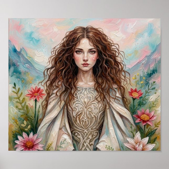 EteriskVildBlommaPorträtt Poster (Framsidan)