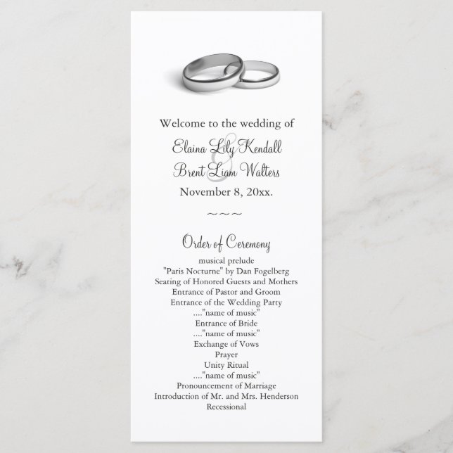 Eterity Bröllopsprogram 2 Program (Framsida)