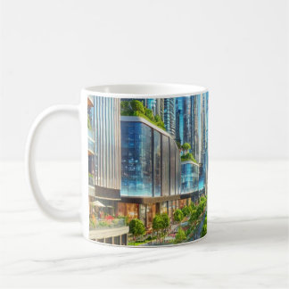 Eterity Metropolis - Futuristiska Cityscape Kaffemugg