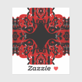 Eternal Abstract Red Black White Fluid Art Klistermärken