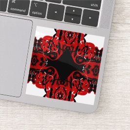 Eternal Abstract Red Black White Fluid Art Klistermärken