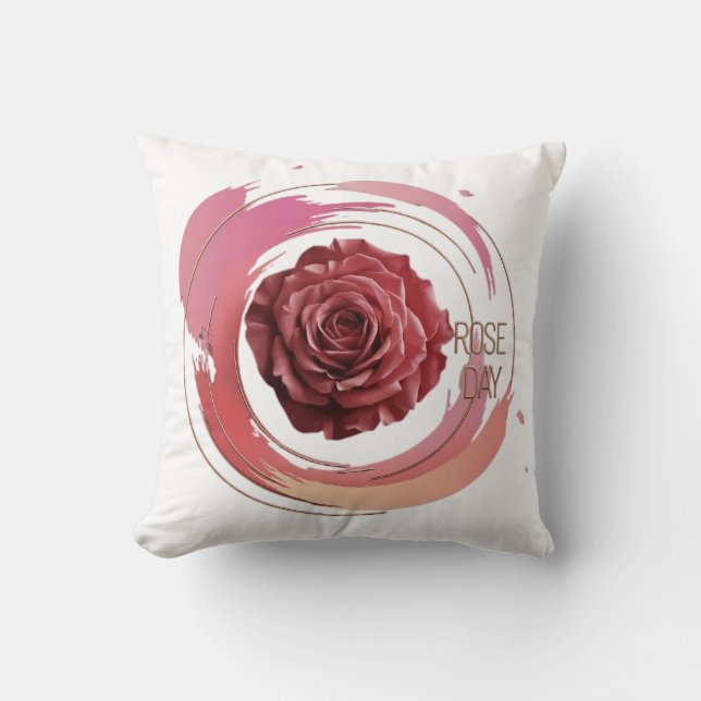 Eternal Bloom – A Rose Day Elegance Kudde (Framsida)