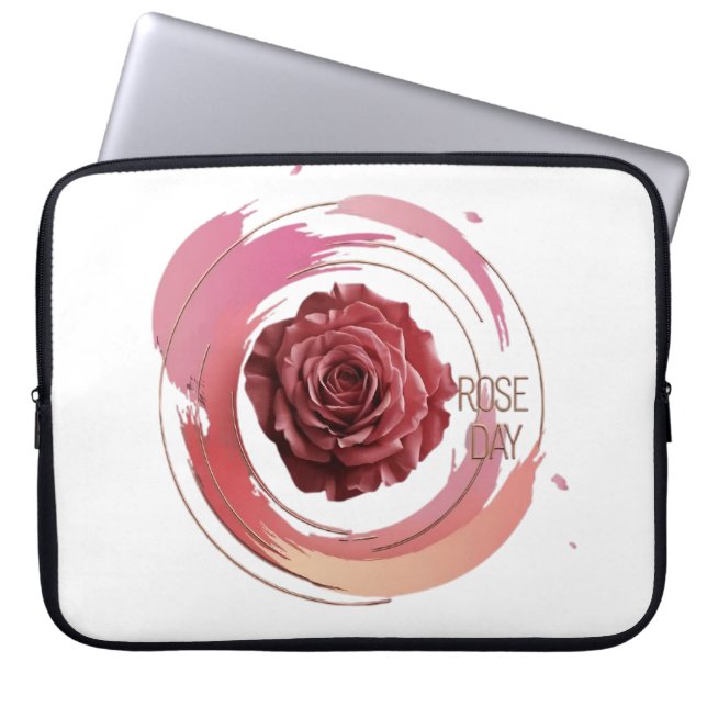 Eternal Bloom – A Rose Day Elegance Laptop Fodral (Framsidan)