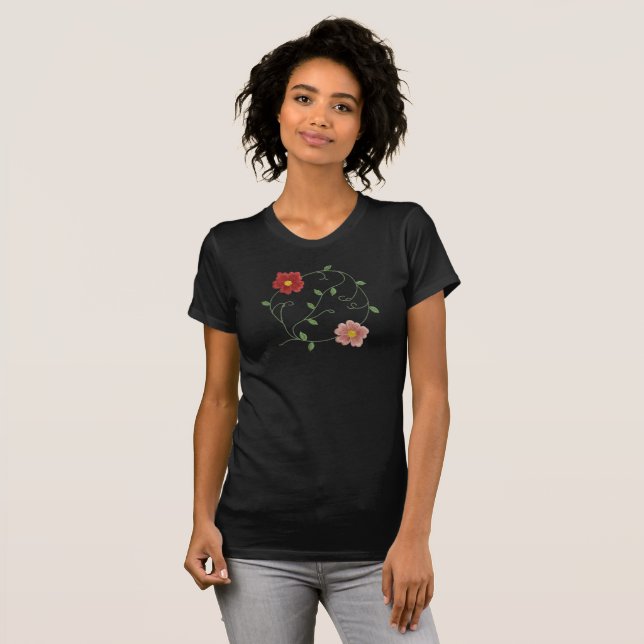 Eternal Bloom Embroidery T Shirt (Hel framsida)