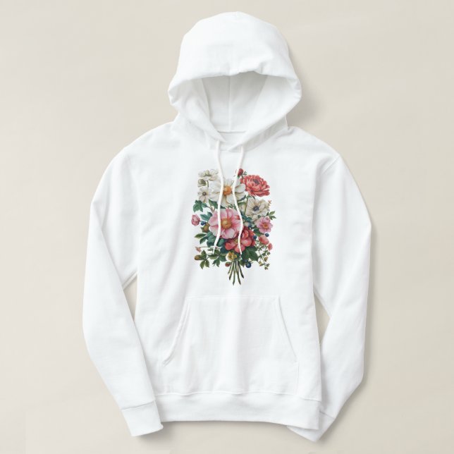 Eternal Bloom – Premium Floral Crop Hoodie | Radia (Design framsida)