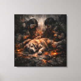 Eternal Bond: A Final Farewell Pet Memorial Canvastryck