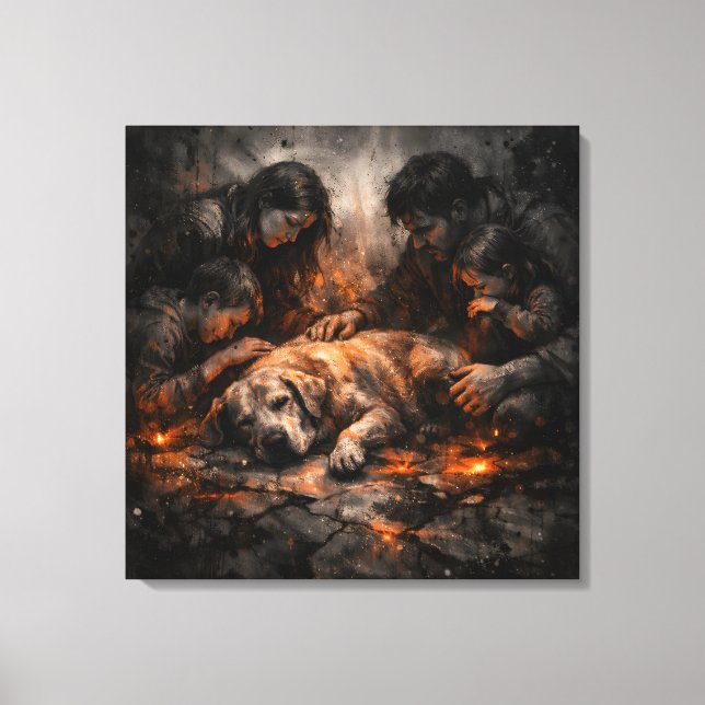 Eternal Bond: A Final Farewell Pet Memorial Canvastryck (Framsida)