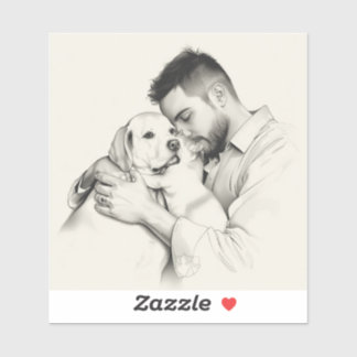 Eternal Companions: Black & White Pet Bond Paintin Klistermärken