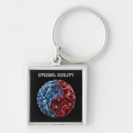 Eternal Duality Keychain Fyrkantig Silverfärgad Nyckelring