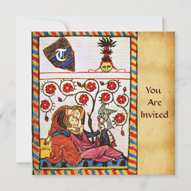 ETERNAL KÄRLEK MONOGRAM INBJUDNINGAR (Framsida)