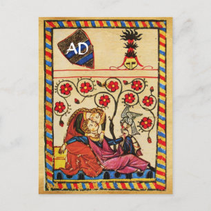 ETERNAL KÄRLEK VALENTINS DAGSPARCHMENT MONOGRAM HELG VYKORT