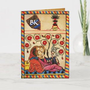 ETERNAL KÄRLEK VALENTINS DAGSPARCHMENT MONOGRAM HELGKORT