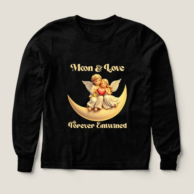Eternal Love on a Crescent Moon T Shirt (Design framsida)