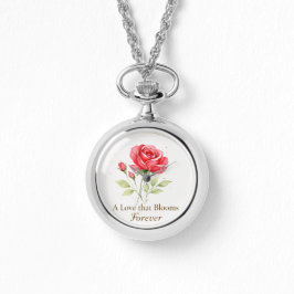 Eternal Love Rose Watch Pendant Armbandsur