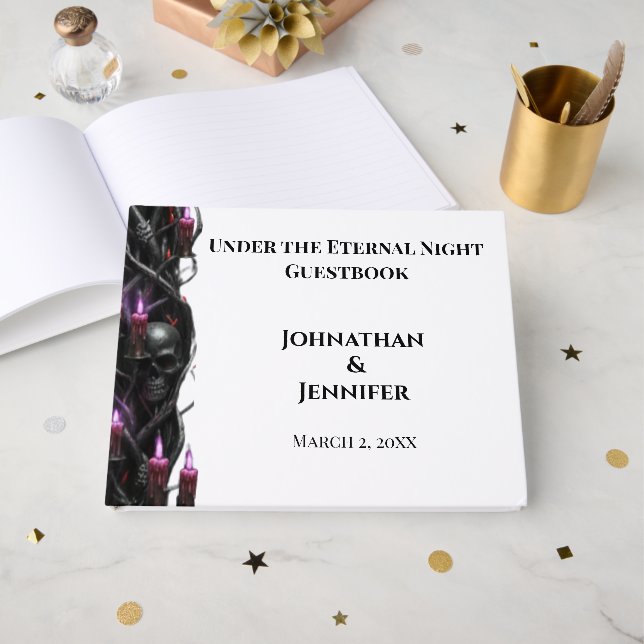 Eternal Night Gothic Vampire Wedding Dark Romance Gästböcker (Framsida Öppen)
