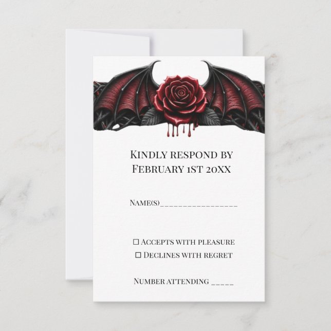 Eternal Night Gothic Vampire Wedding Dark Romance  OSA Kort (Framsida)