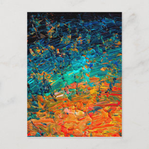 ETERNAL TIDE 2 Orange Turquise Blue Black Ombre Vykort