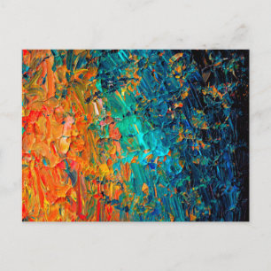 ETERNAL TIDE 2 Orange Turquise Blue Black Ombre Vykort